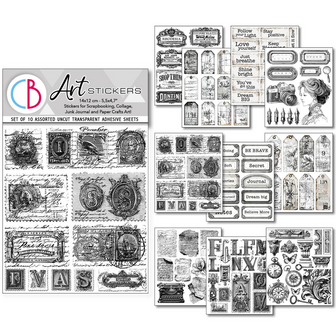 Lithographs Mixed Media Stickers p/10vel