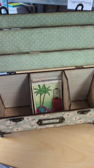 Houten ATC koffer voor kaartjes