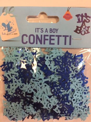 Confetti donkerblauw/lichtblauw It's A Boy p/set