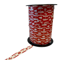 Krullint laponie kerst 10mmx225m p/rol rood