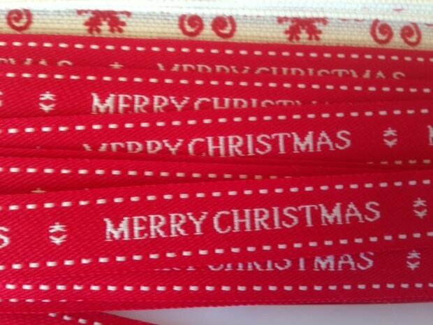 Lint rood merry christmas 15mm p/m stitch