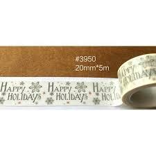 Masking tape grijs happy holidays 20mm p/5m 