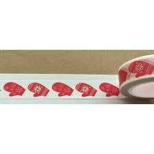 Masking tape wit/rood wanten 15mm p/10m