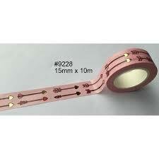 Masking tape roze pijlen 15mm p/10m 