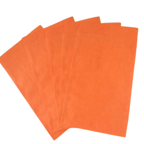 Zakken geelgroen/oranje 12x19cm p/50st papier