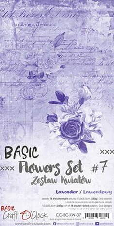 Basic FLower Set7 lavendel 15x30.5cm p/18vel