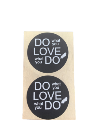 Stickers do what you love p/500st zwart