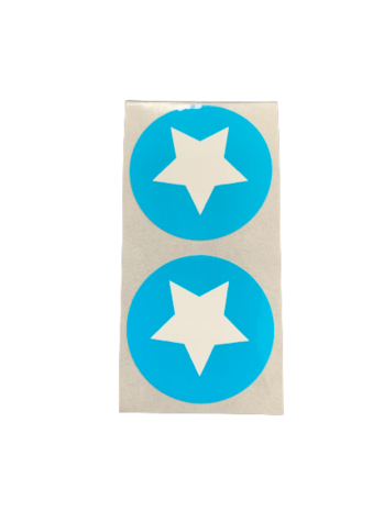 Stickers ster aquablauw p/20st 30mm