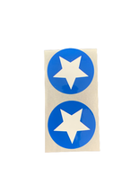 Stickers ster donkerblauw p/100st 30mm