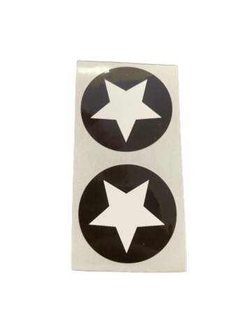 Stickers ster zwart p/100st 30mm
