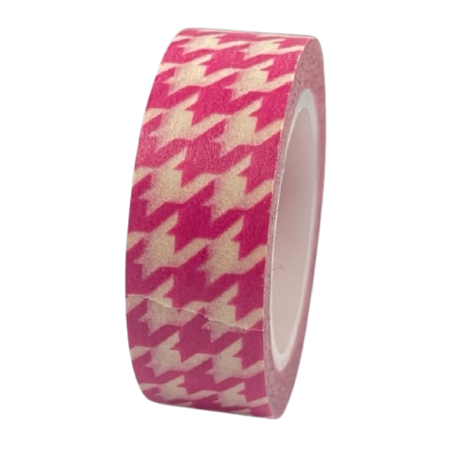 Masking tape  fuchsia pepita 15mm p/10m