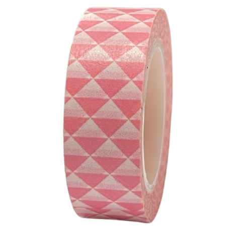Masking tape roze driehoek 15mm p/10m