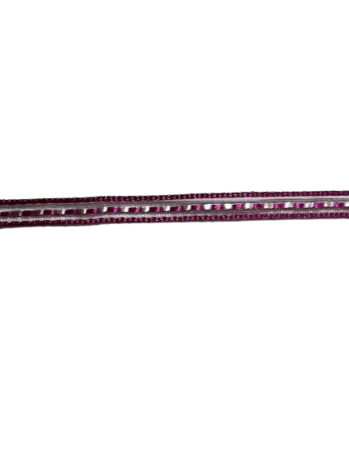 Lint roze organza met werkje 6mm p/10m