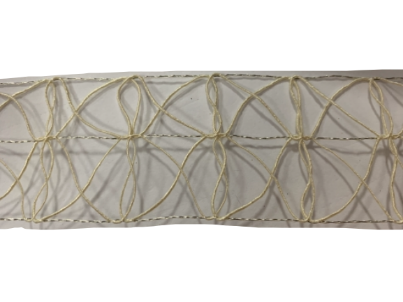 Lint creme 6cm p/mtr Opengewerkt ijzerdraad 