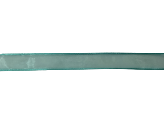 Lint turquoise 16mm p/mtr Nastro organza randje Tessuto