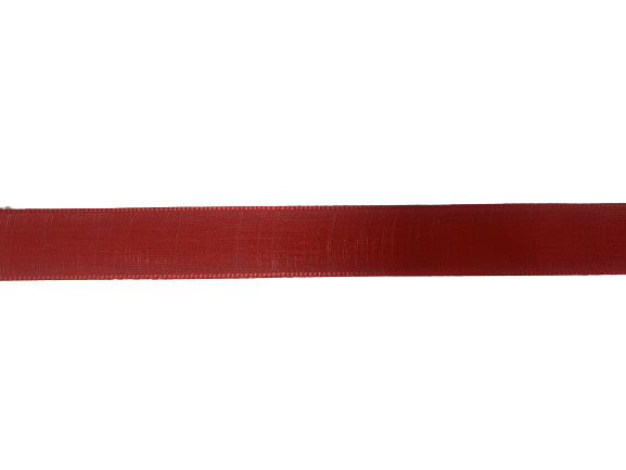 Lint rood 16mm p/mtr verstevigde zijkanten