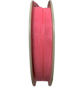 Lint organza 7mm p/50mtr roze