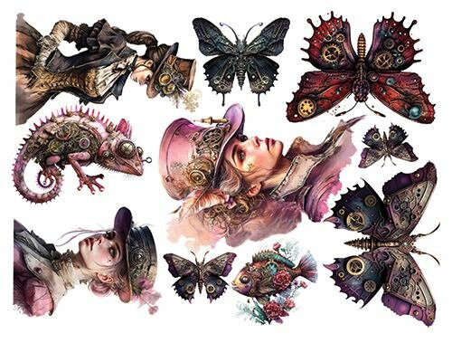 Paper pad Steampunk Dream 20x20cm p/12vel