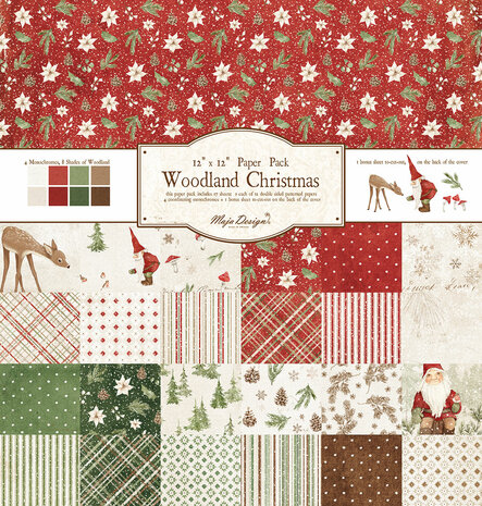 Paper pad 30.5x30.5cm Woodland Christmas p/17vel 
