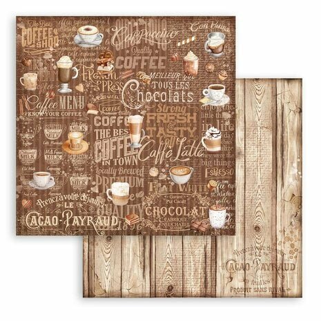 Paper pad 20x20cm Coffee and Chocolate Backgrounds p/10vel