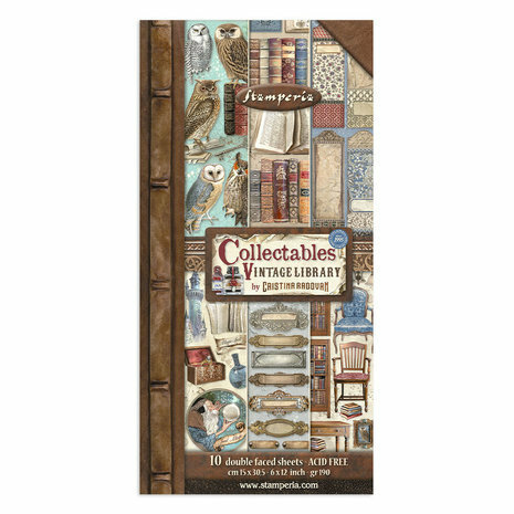 Collectables Vintage Library 15x30.5cm p/10vel