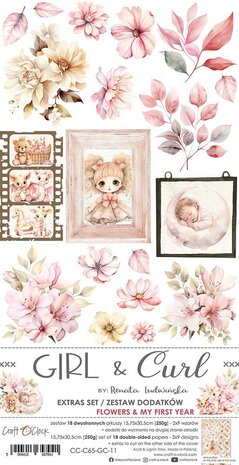 Extras special set – Flowers & My first year - Girl & Curl p/18vel