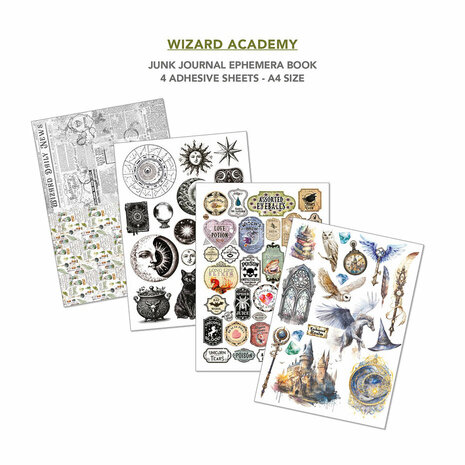 Wizard Academy A4 Junk Journal Ephemera Book p/32vel