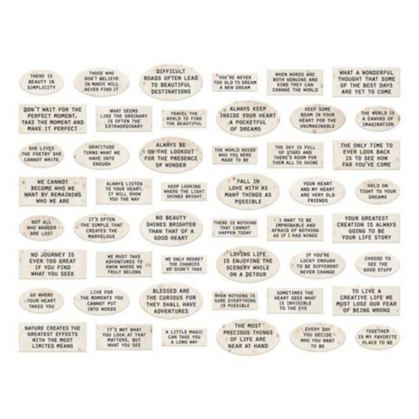 Tim Holtz Quote Chips Labels p/48st