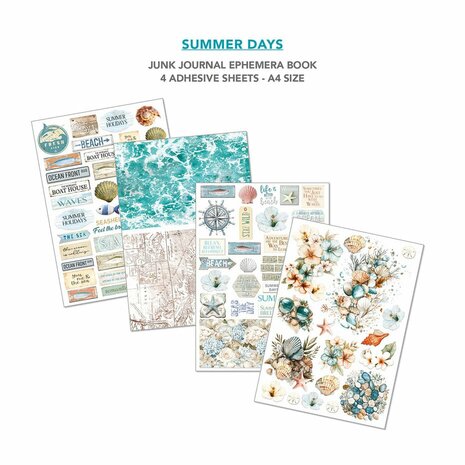 Summer Days A4 Junk Journal Ephemera Book p/32vel