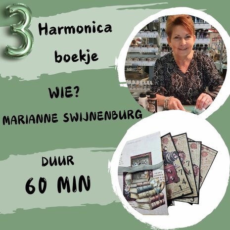 Workshop passe-partout:  3 workshops van 22,50 voor 17.50 euro