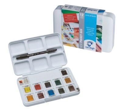 Van Gogh &bull; Aquarelverf pocket box Basic colours p/set