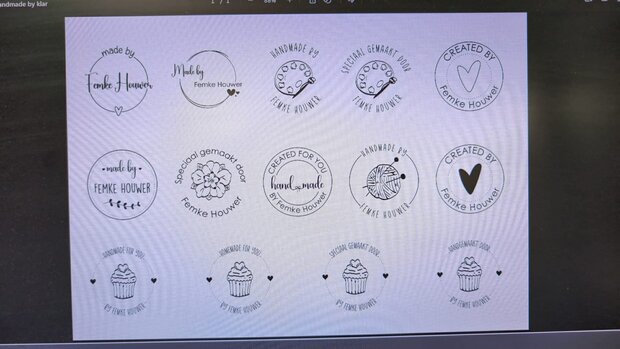 Stempel met eigen naam 4.5cm p/stuk