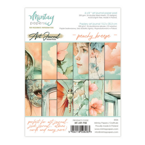 Art Journal Paper Pad 15x20cm Peachy Breeze p/24vel