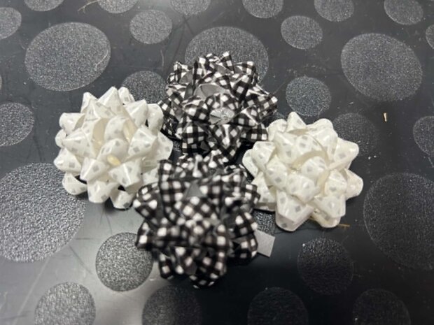 Starbow zwart/wit 5cm p/25st