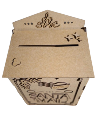 Houten mailbox met klep rechthoek 26cm p/st