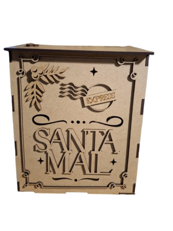 Houten mailbox met klep rechthoek 26cm p/st