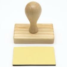 Stempel gummi ondergrond voor hout rechthoek p/st 
