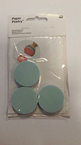 Stempel gummi ondergrond voor hout rond p/st 