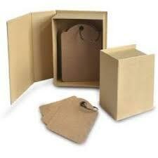 Book 18x12.7x6.3cm p/st kraft large met labels en ring