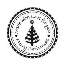 Stempel ronde made with love for you 4cm p/st hout