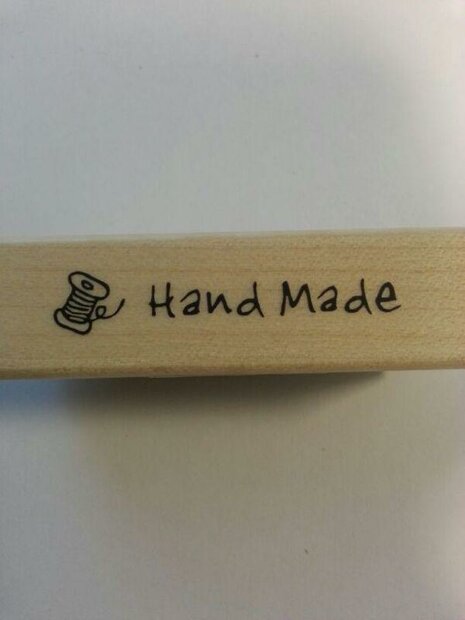 Stempel handmade met klosje p/st hout