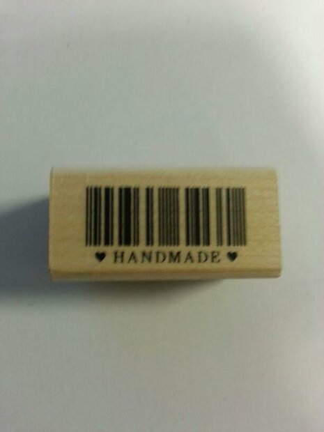 Stempel handmade met treepjescode p/st hout