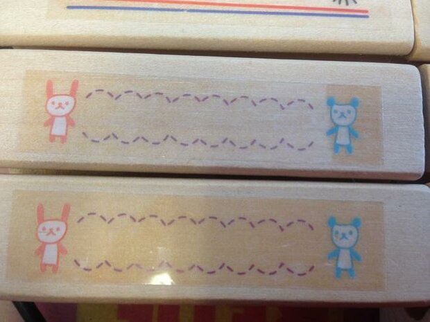 Stempel klein 2 beertjes p/st hout