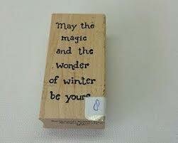 Stempel tweedehands nr8 may the magic  7.5x3.5cm p/st hout