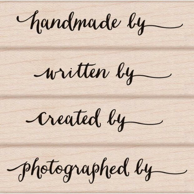 Stempel written 4delig 2.2x9cm p/st hout