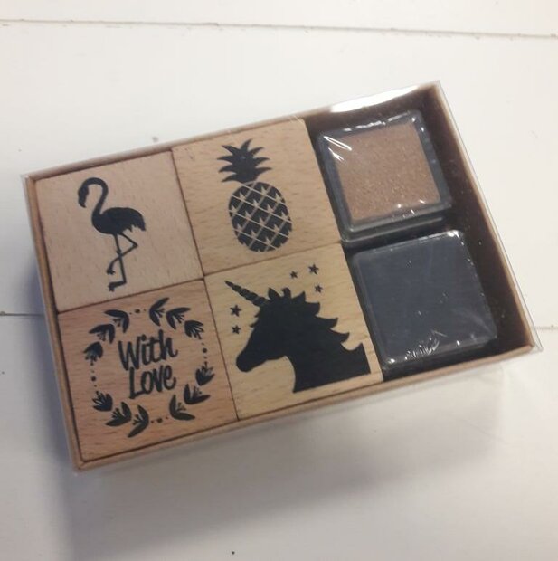 Stempelset p/set hout