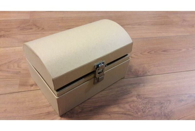 Juwelendoos ronde deksel met inlay 20x15x13cm p/st