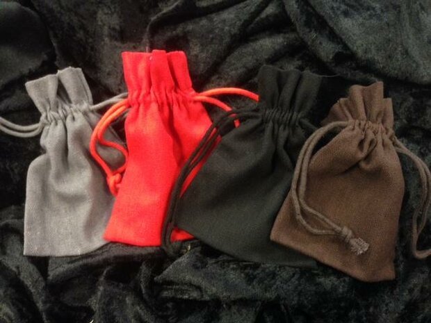 Zakken bruin 9x12cm p/st katoen