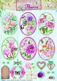 Knipvel nr.1370 A4 Beautiful Flowers p/vel