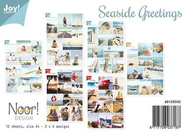 Knipvel A4 Seaside Greetings Zomer  p/12vel